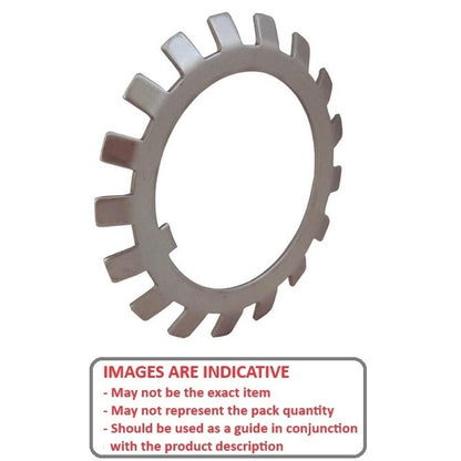 Lock Washer   15 x 28 x 11 mm  - Tabbed for nuts Spring Steel - Straight ISO 2982 - 11 Tabs - MBA  (Pack of 5)