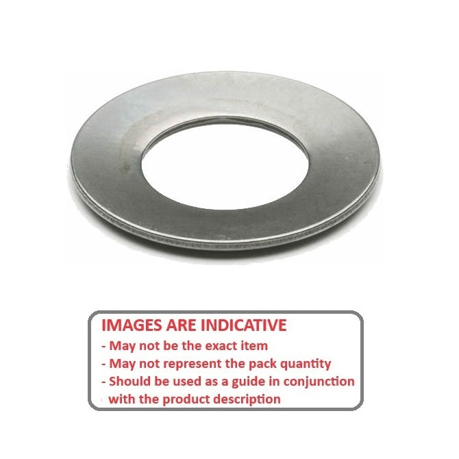 Disc Spring Washer   16 x 8 x 0.4 mm  -  Stainless 17-7PH Grade - MBA  (Pack of 50)