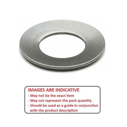 Disc Spring Washer   25 x 12 x 1.25 mm  -  Stainless 17-7PH Grade - MBA  (Pack of 50)