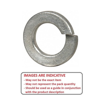 Lock Washer    8 x 12.7 x 2 mm  - Split Spring Steel - MBA  (Pack of 50)