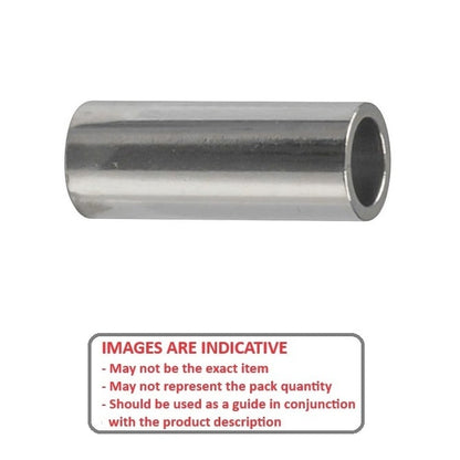Round Spacer    8 x 14 x 10 mm  - Through Bore Mild Steel - MBA  (Pack of 10)