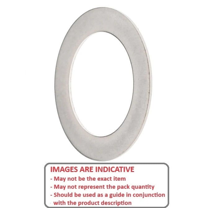 Shim Washer    3 x 8 x 0.05 mm 304 Stainless - MBA  (Pack of 30)